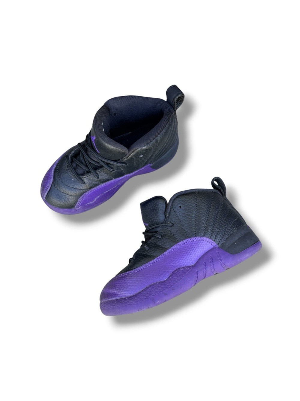 Jordan 12 Retro Baby/Toddler Sneakers – Black/Field Purple – Size 9C